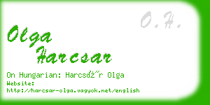 olga harcsar business card